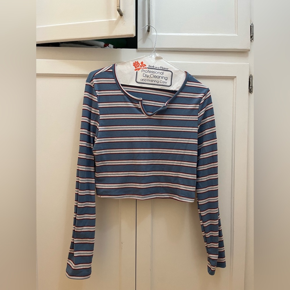 Striped Cropped Long Sleeve